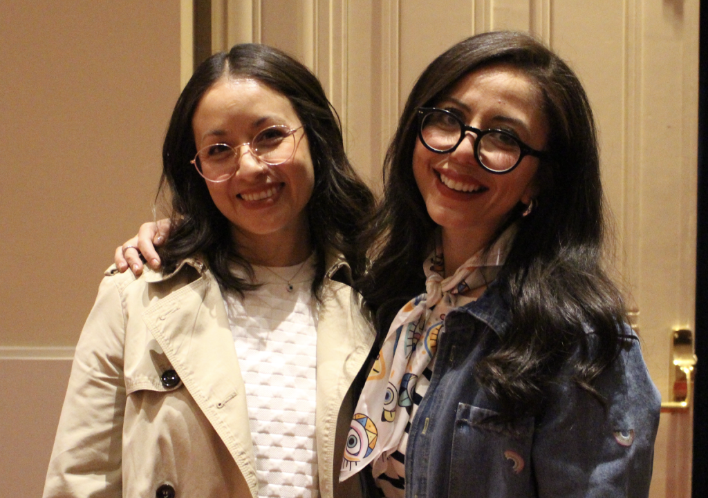 fabiola muñiz y mariana campbell en la presentación del libro depa de soltera